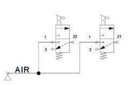 BUTTON AIR VALVES 2 WAY