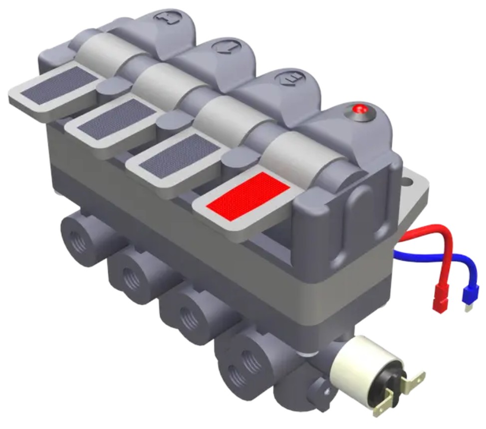 AIR VALVES BUTTON - 4 WAY