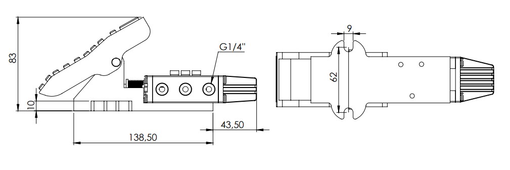 AIR VALVE PEDAL FOOTSWITCH